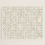 Botanical Cottage Floral Pattern in Light Mushroom Beige and Cream Jigsaw Puzzle Gallery Image 1