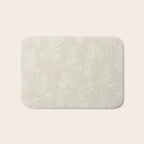 Botanical Cottage Floral Pattern in Light Mushroom Beige and Cream Bath Mat Gallery Image 1