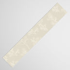 Botanical Cottage Floral Pattern in Light Mushroom Beige and Cream Table Runner Gallery Image 3