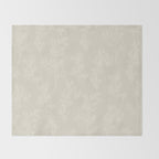 Botanical Cottage Floral Pattern in Light Mushroom Beige and Cream Throw Blanket Gallery Image 2