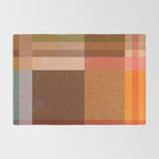 Cosy Heritage Woven Plaid 1 earthy orange blue green Rug Gallery Image 2