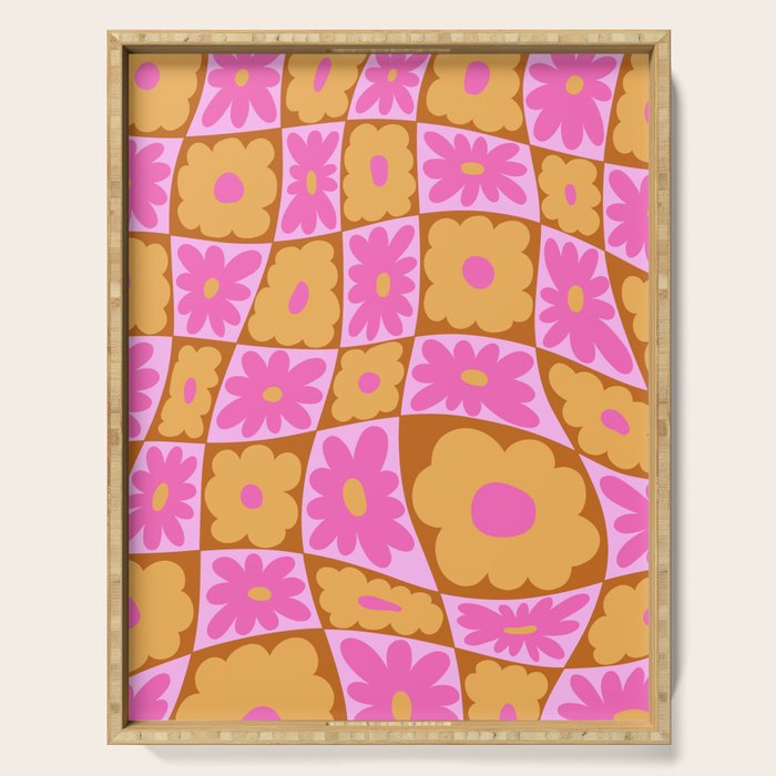 Floral nine Serving Tray Gallery Image 1