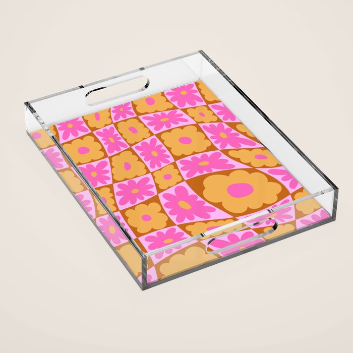 Floral nine Acrylic Tray Gallery Image 1