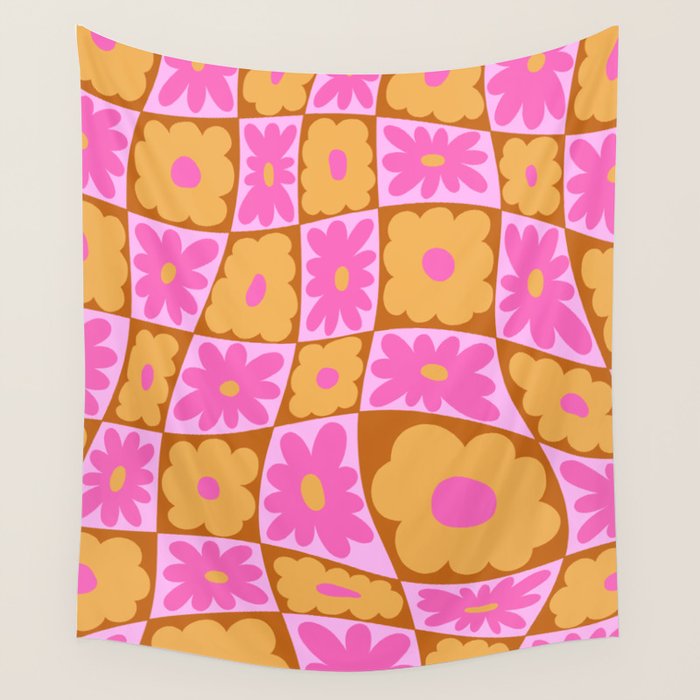 Floral nine Wall Tapestry Gallery Image 1
