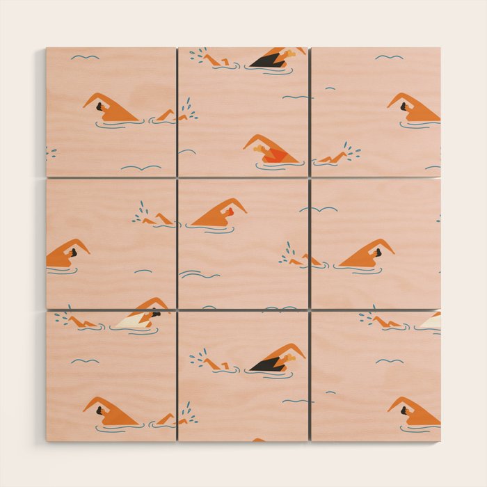 Swimming pool Wood Wall Art Gallery Image 1