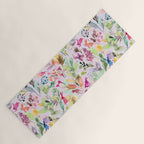 Wild Flowers Meadow Spring Garden Floral Watercolor Pink Yoga Mat Gallery Image 1