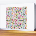 Wild Flowers Meadow Spring Garden Floral Watercolor Pink Wall Mural Gallery Image 2