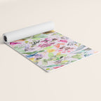 Wild Flowers Meadow Spring Garden Floral Watercolor Pink Yoga Mat Gallery Image 2