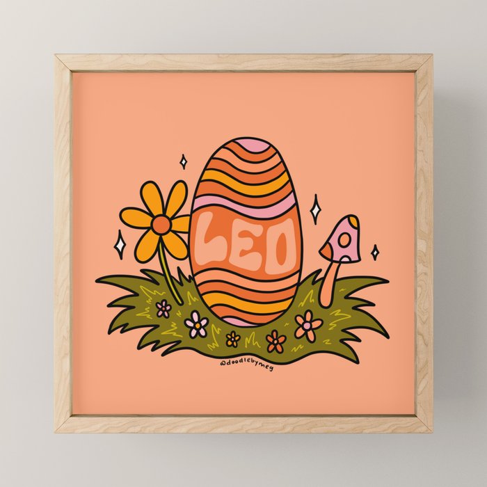 Leo Easter Egg Mini Art Print Gallery Image 1