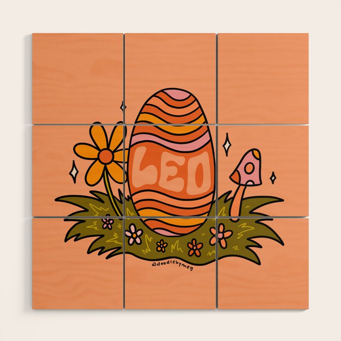 Leo Easter Egg Wood Wall Art Gallery Image 1