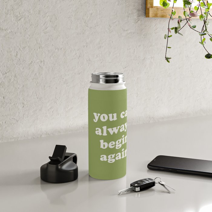 Begin Again Green Water Bottle Gallery Image 4