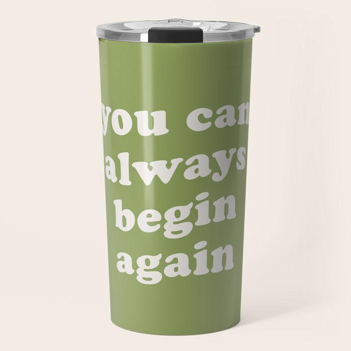 Begin Again Green Travel Mug Gallery Image 1