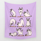Siamese Cat Yoga Wall Tapestry Gallery Image 4