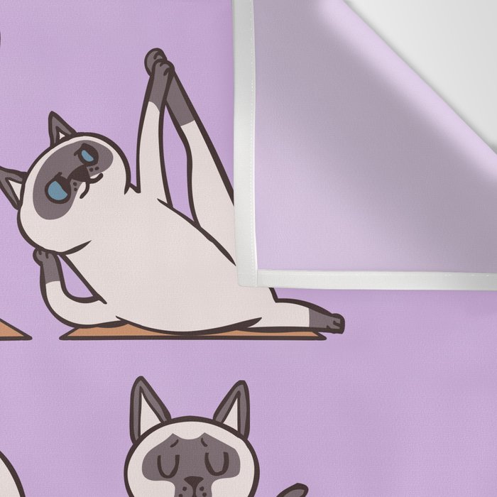 Siamese Cat Yoga Wall Tapestry Gallery Image 3