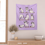 Siamese Cat Yoga Wall Tapestry Gallery Image 2