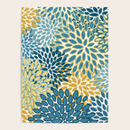 Modern Floral Prints, Teal and Yellow Poster Gallery Image 4