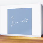 Pisces Zodiac Star Constellation Line Art Sky Blue Wall Mural Gallery Image 2