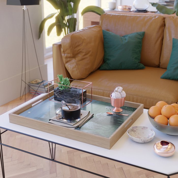 Shepherd and his faithful dog Serving Tray Gallery Image 2