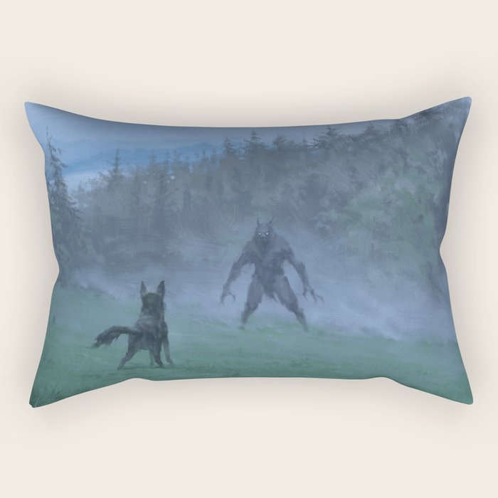 Shepherd and his faithful dog Rectangular Pillow Gallery Image 2