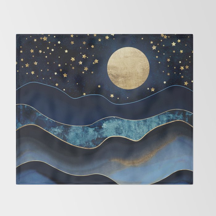 Golden Moon Throw Blanket Gallery Image 2