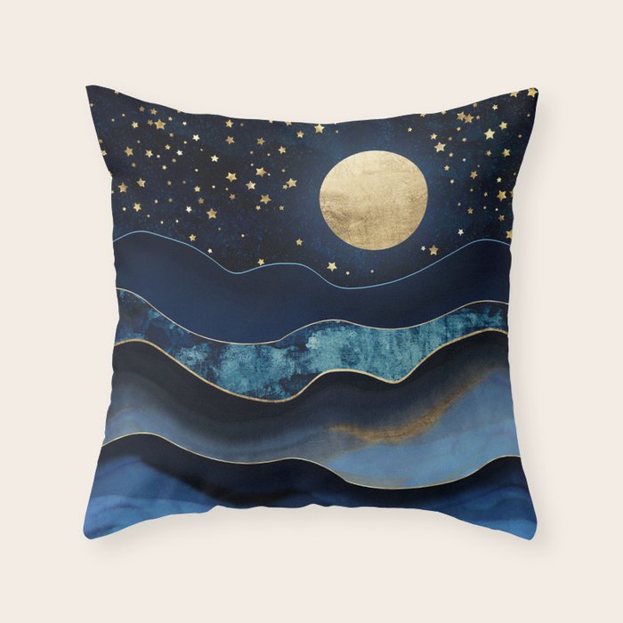 Golden Moon Throw Pillow Gallery Image 6