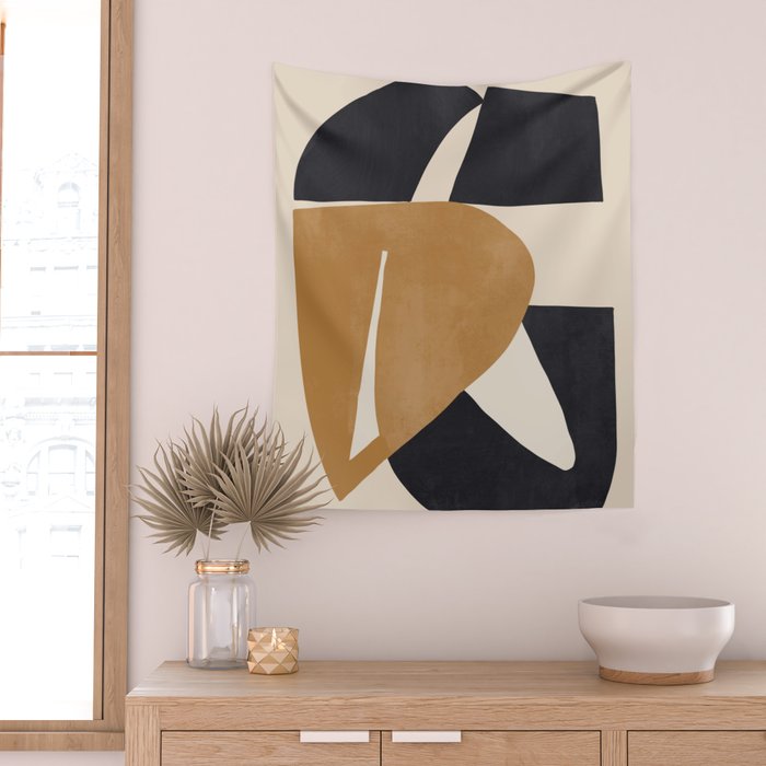 Modern Abstract Shapes 116 Wall Tapestry Gallery Image 2