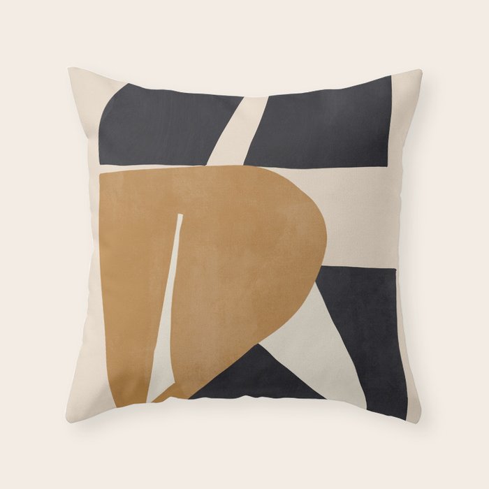 Modern Abstract Shapes 116 Throw Pillow Gallery Image 1
