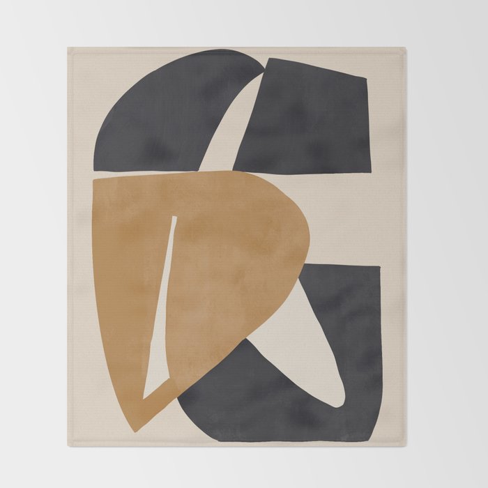 Modern Abstract Shapes 116 Throw Blanket Gallery Image 2