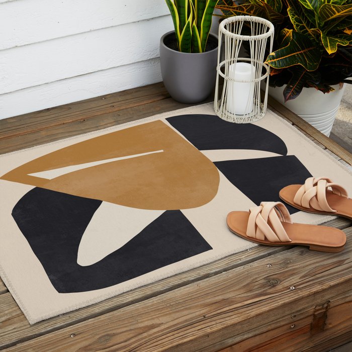 Modern Abstract Shapes 116 Outdoor Rug Gallery Image 2