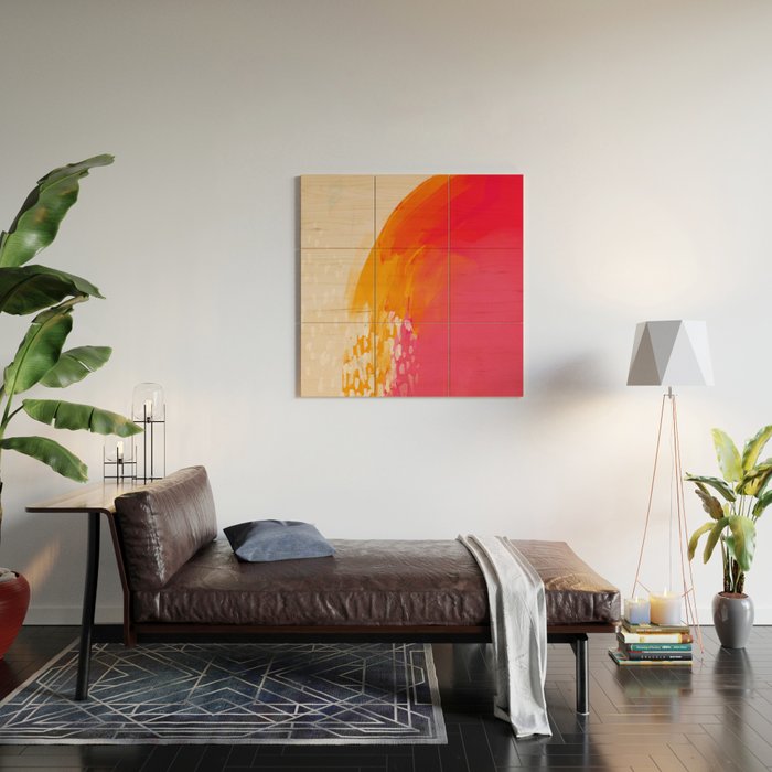 The Bright Abstract Waterfall Wood Wall Art Gallery Image 2