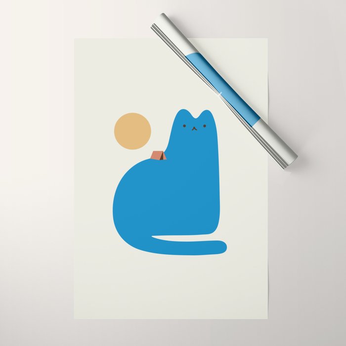 Cat Landscape 118B: Purrfect Campsite B Wrapping Paper Gallery Image 1
