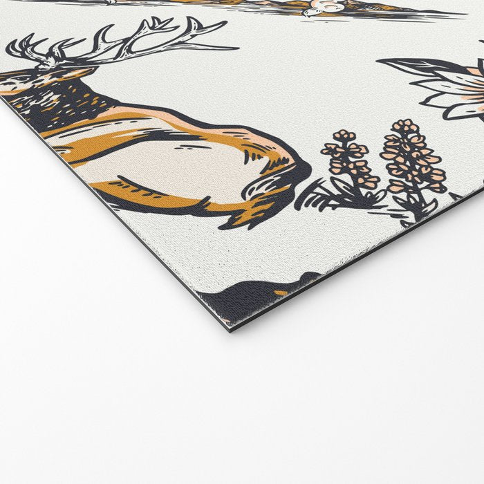 Vintage Yellowstone Pattern  Welcome Mat Gallery Image 2