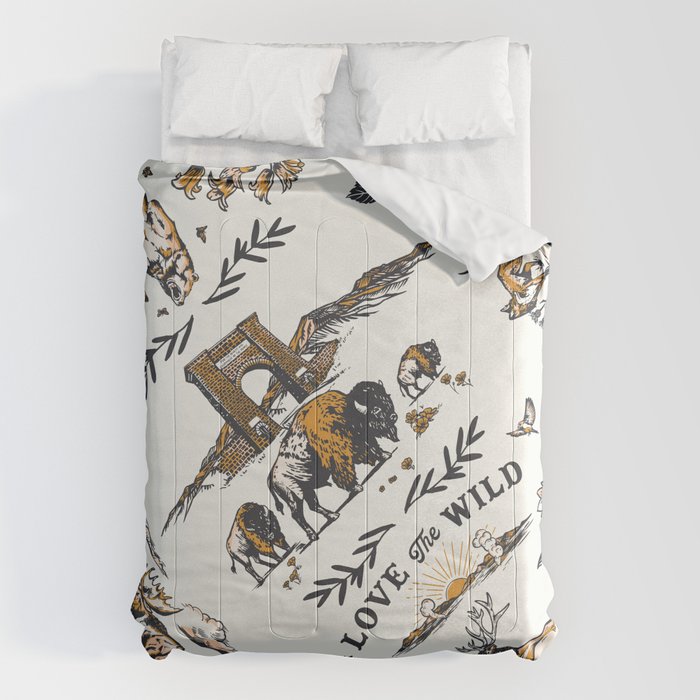 Vintage Yellowstone Pattern  Comforter Gallery Image 6