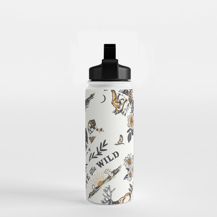 Vintage Yellowstone Pattern  Water Bottle Gallery Image 2