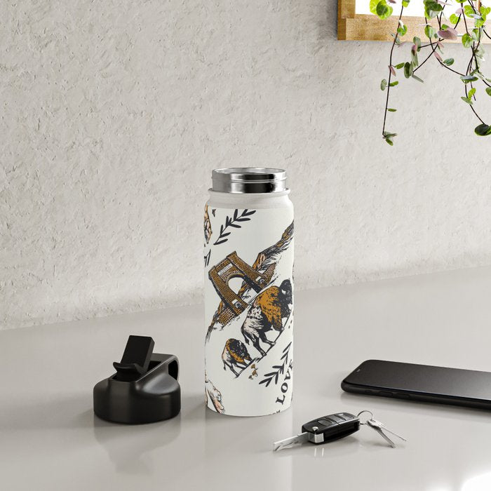Vintage Yellowstone Pattern  Water Bottle Gallery Image 4