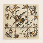 Vintage Yellowstone Pattern  Wood Wall Art Gallery Image 1