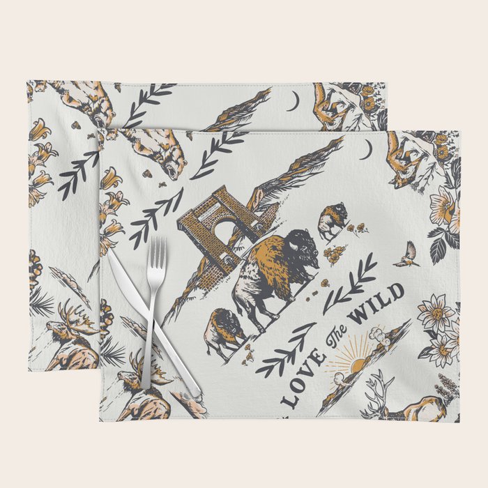 Vintage Yellowstone Pattern  Placemat Gallery Image 1