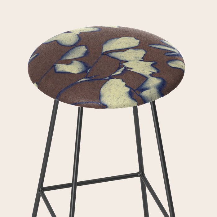 Botanical Whispers / Brown & Blue Stool Gallery Image 2