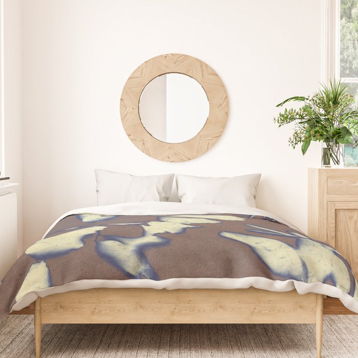Botanical Whispers / Brown & Blue Duvet Cover Gallery Image 3