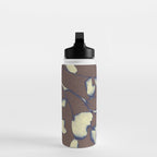 Botanical Whispers / Brown & Blue Water Bottle Gallery Image 3