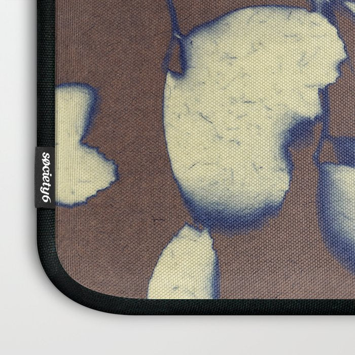 Botanical Whispers / Brown & Blue Laptop Sleeve Gallery Image 3