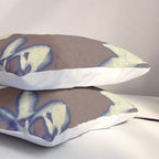 Botanical Whispers / Brown & Blue Pillow Sham Gallery Image 3
