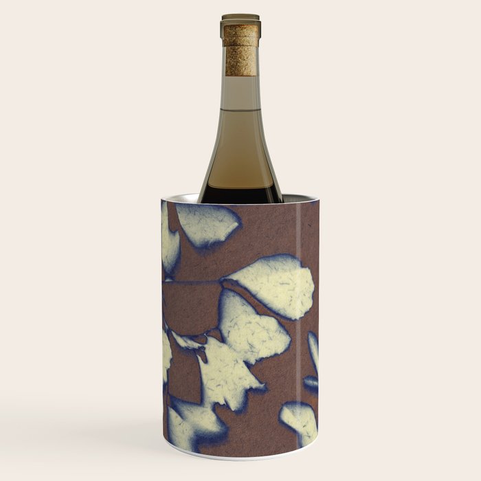Botanical Whispers / Brown & Blue Wine Chiller Gallery Image 1
