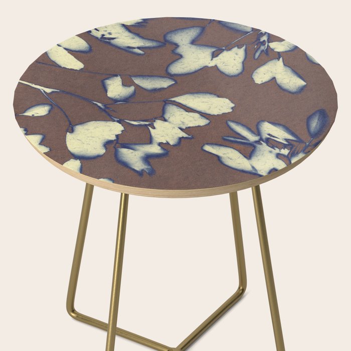 Botanical Whispers / Brown & Blue Side Table Gallery Image 2