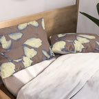 Botanical Whispers / Brown & Blue Pillow Sham Gallery Image 2
