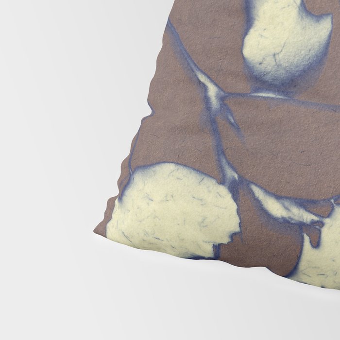 Botanical Whispers / Brown & Blue Pillow Sham Gallery Image 4