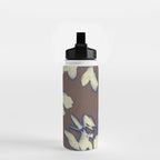 Botanical Whispers / Brown & Blue Water Bottle Gallery Image 2