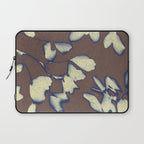 Botanical Whispers / Brown & Blue Laptop Sleeve Gallery Image 1