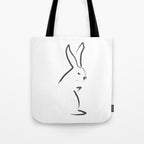 Zen Snow Bunny Tote Bag Gallery Image 1