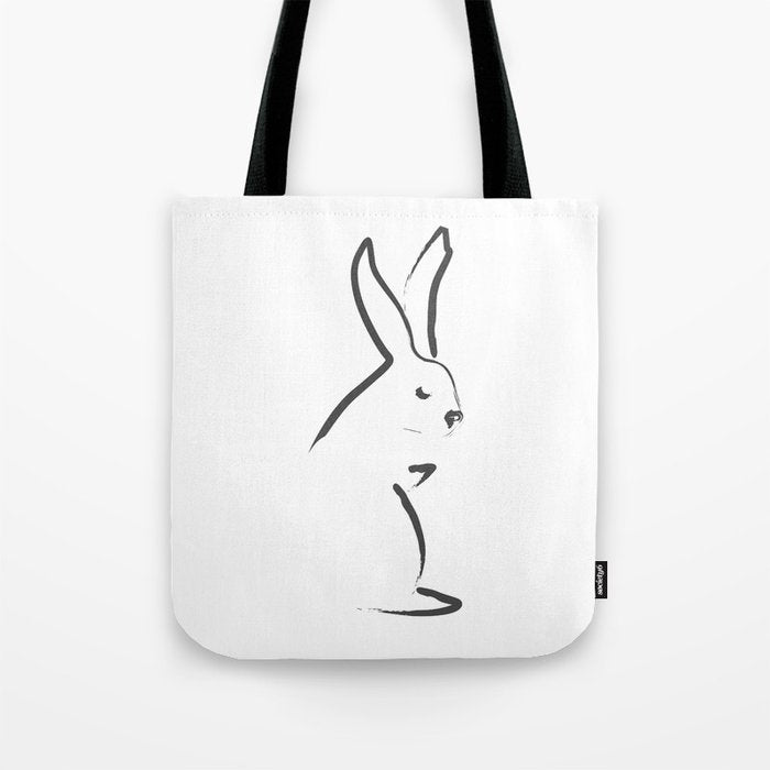 Zen Snow Bunny Tote Bag Gallery Image 1